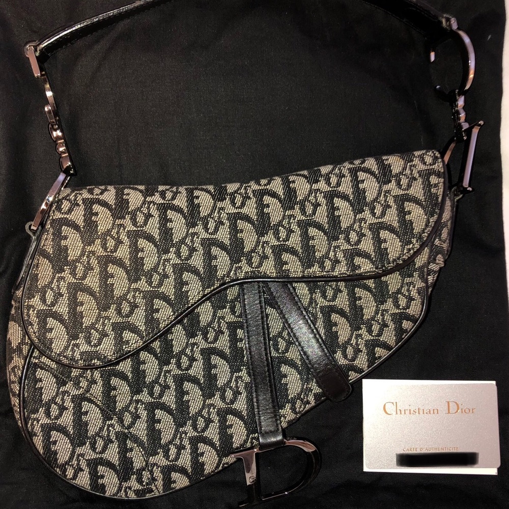 VINTAGE DIOR SADDLE SHOULDER BAG